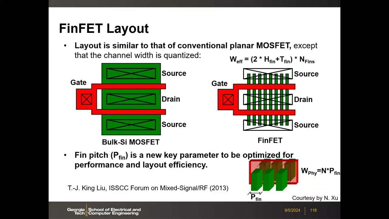 Intel 22nm Tri-Gate：8nm/34nm 鳍、90nm 栅距、W_eff=76nm 手算、SS/DIBL