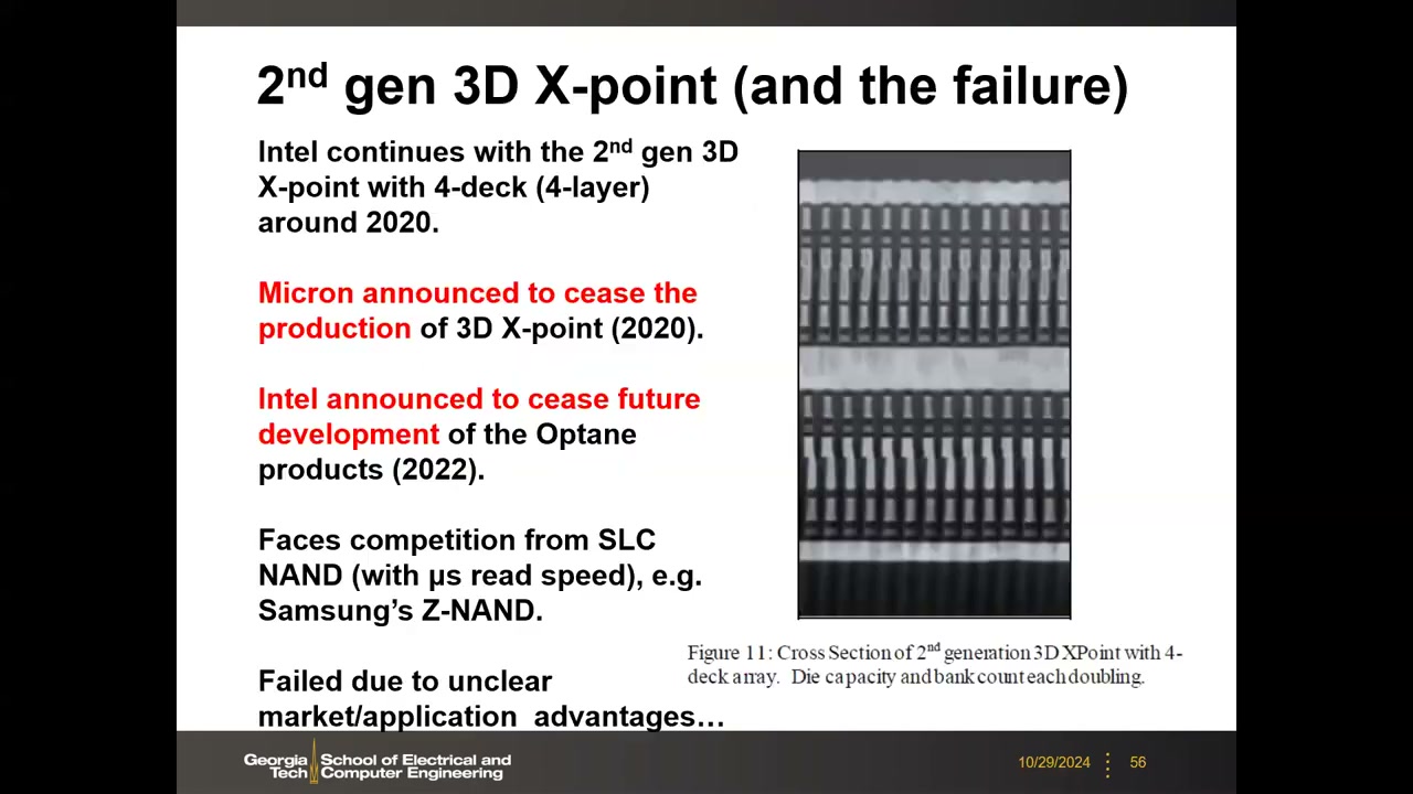 第二代 4 层 3D XPoint 与商业失败分析:Micron 2020 停产、Intel 2022 停止、Z-NAND 竞争