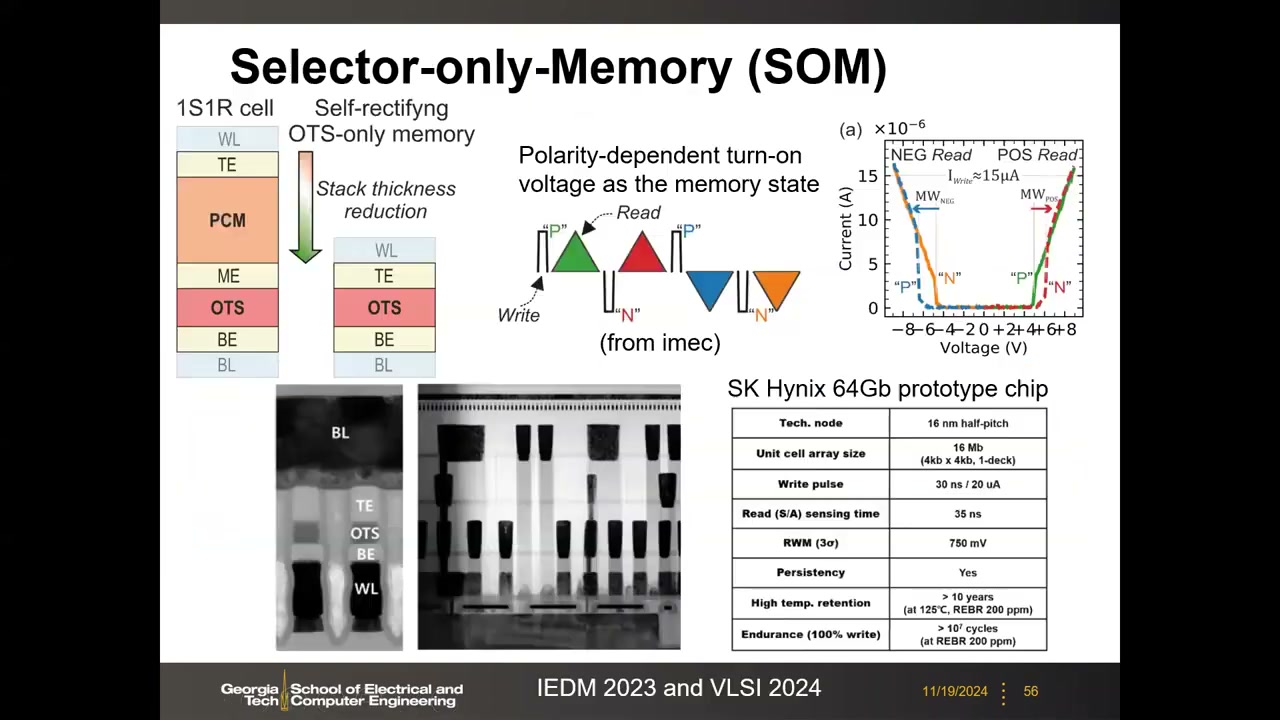 Embedded PCM Prototypes 对比表：ST 2018/2020 与 TSMC 40nm 全参数
